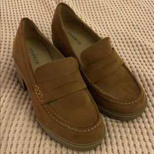 Torrid heeled Brown Loafers for women